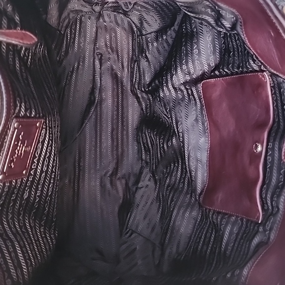 Prada Milano Green Nylon and Brown Leather Hobo Shoulder Bag with Gold hardware - Picture 13 of 16